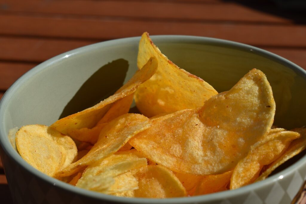 Air Fried Potato chips, one our Ninja Foodi recipes