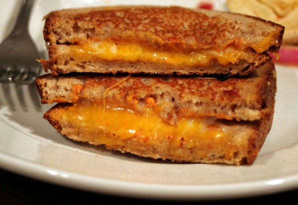 toaster hack using grilled cheese