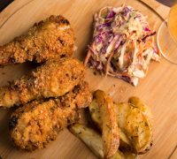 Southern Fried Chicken With Potato Wedges