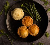 Hearty Beef Pot Pies With Green Beans & Mashed Potato