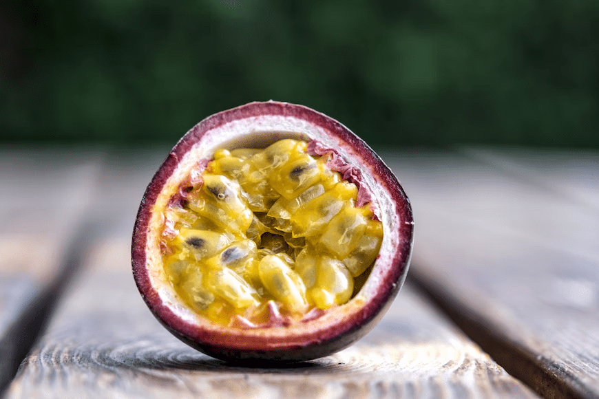 passionfruit cut in half