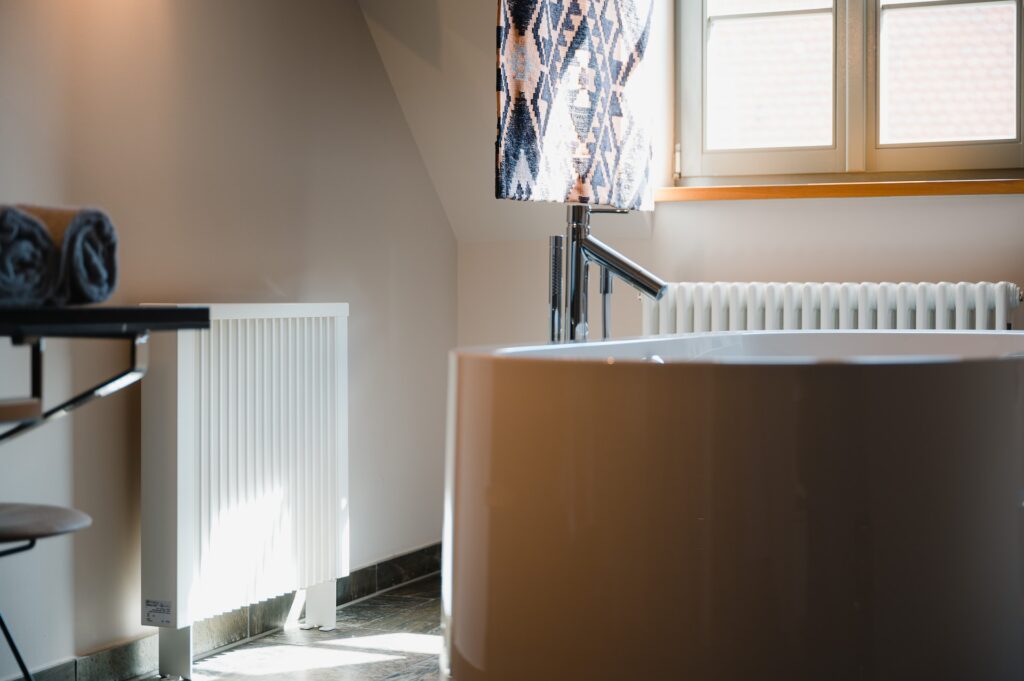 vertical radiators in a home