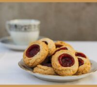 Air Fryer Strawberry Thumbprint Cookies Recipe